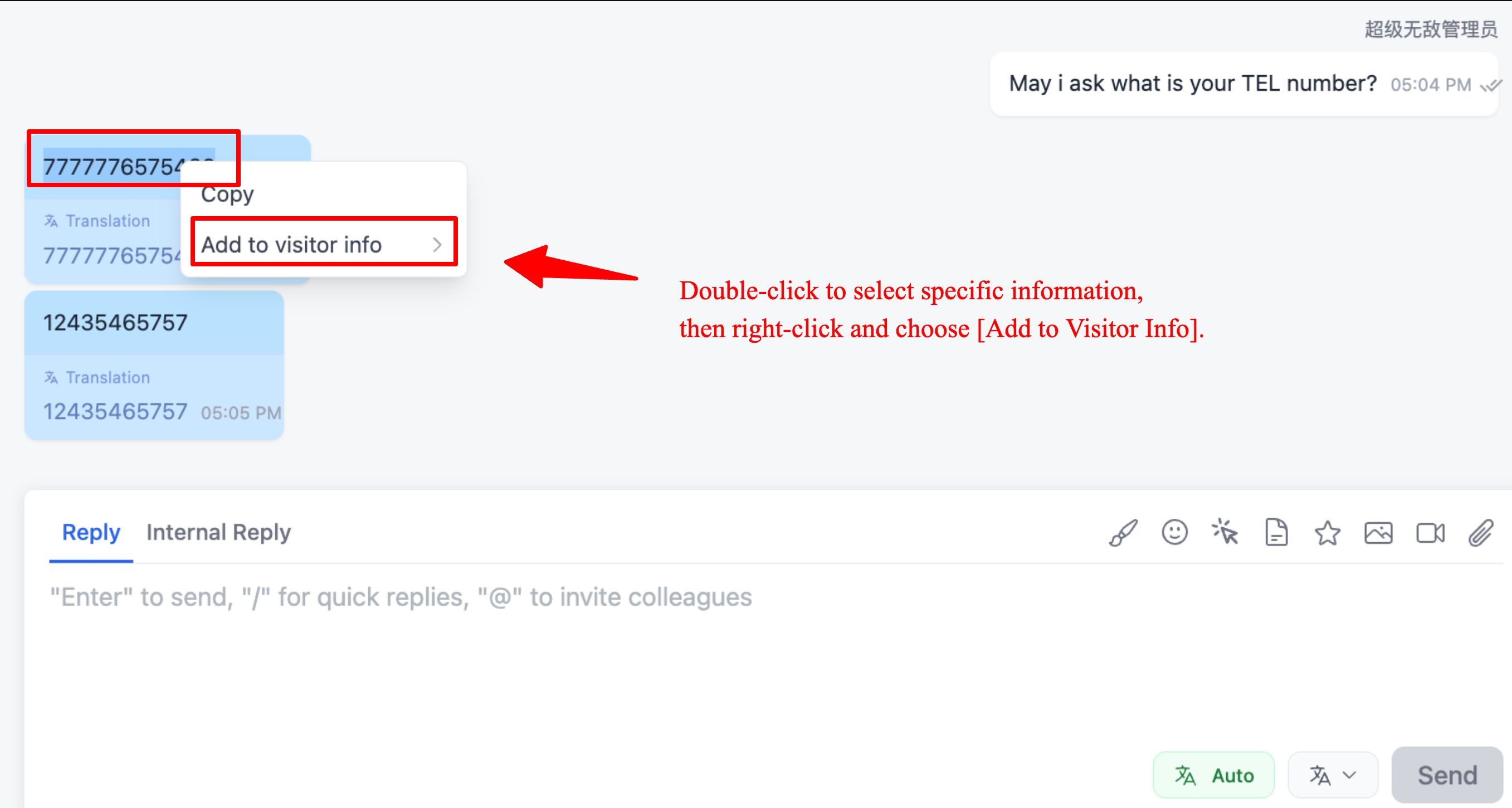 Workspace lead capture screenshot